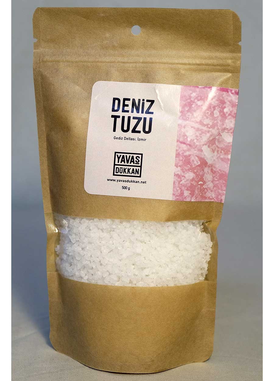 Gediz Deltası Deniz Tuzu Öğütmelik (Kalın) 500 gr. - Yavaş Dükkan