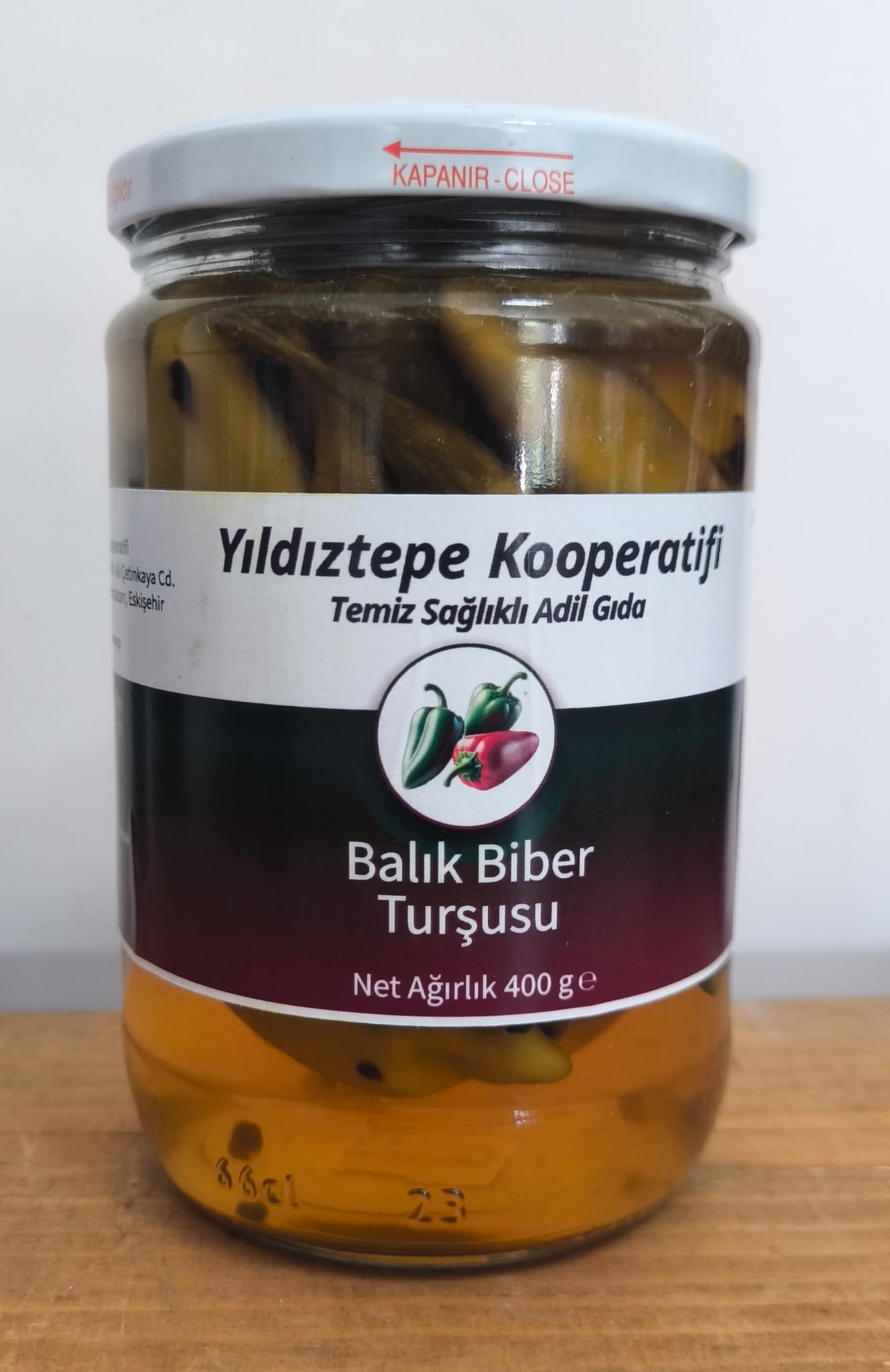 Közlenmiş Balık Biberi Turşusu 400 gr - Yıldıztepe Kooperatifi