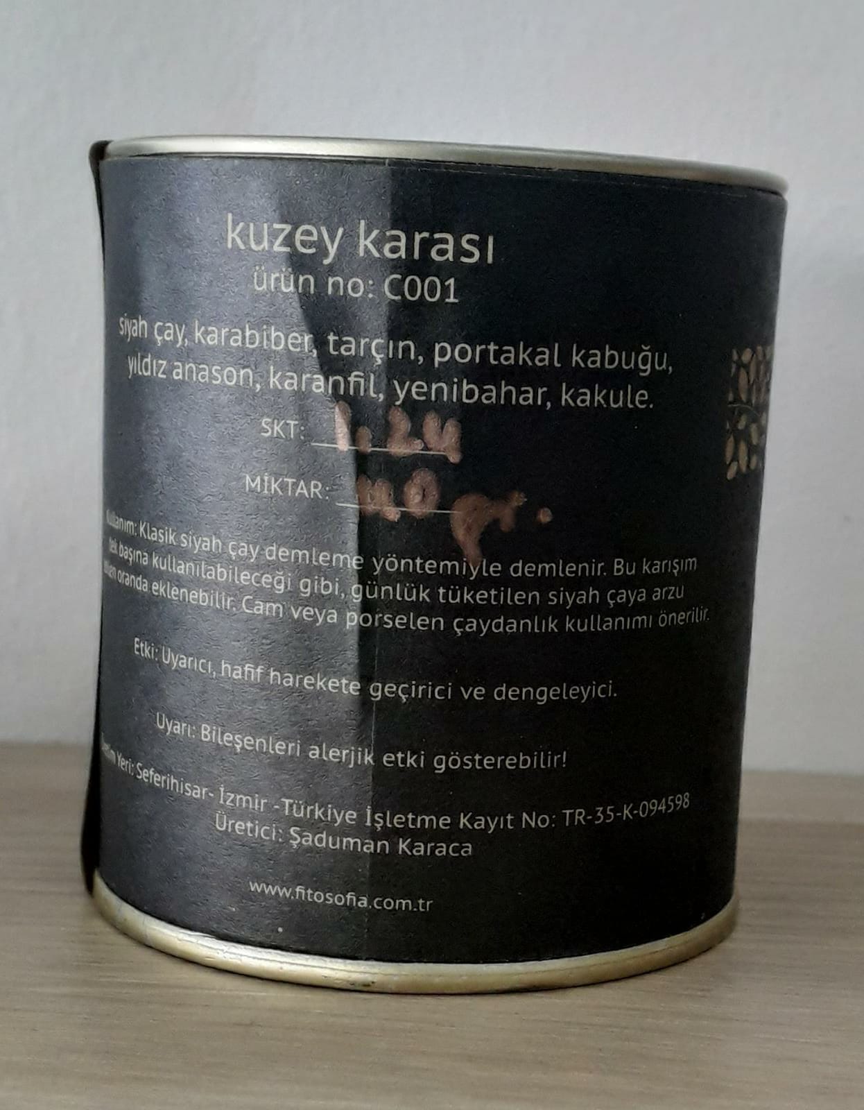 Kuzey Karası Doğal Aromalı Siyah Çay 40 gr - Fitosofia