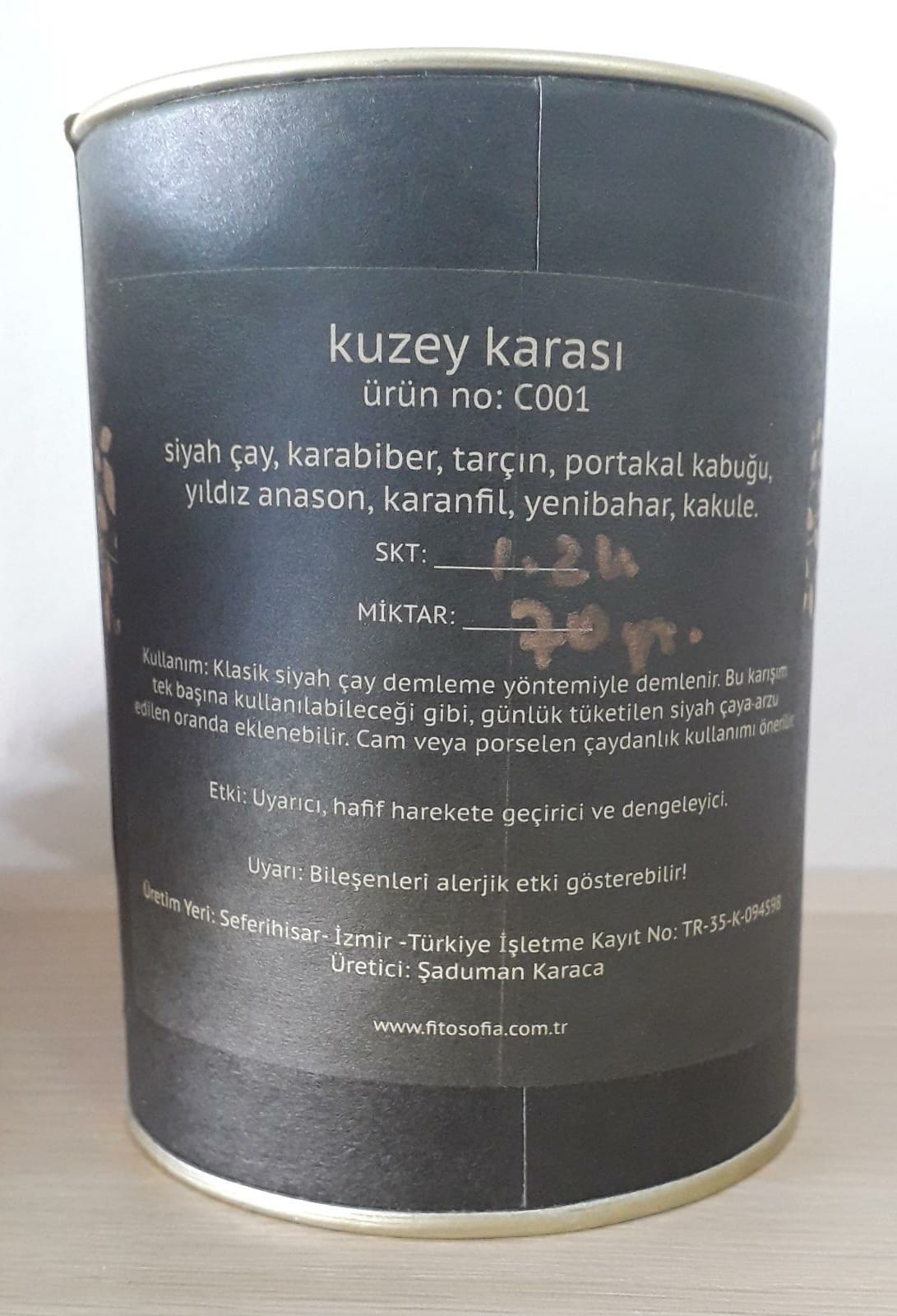 Kuzey Karası Doğal Aromalı Siyah Çay 70 gr - Fitosofia