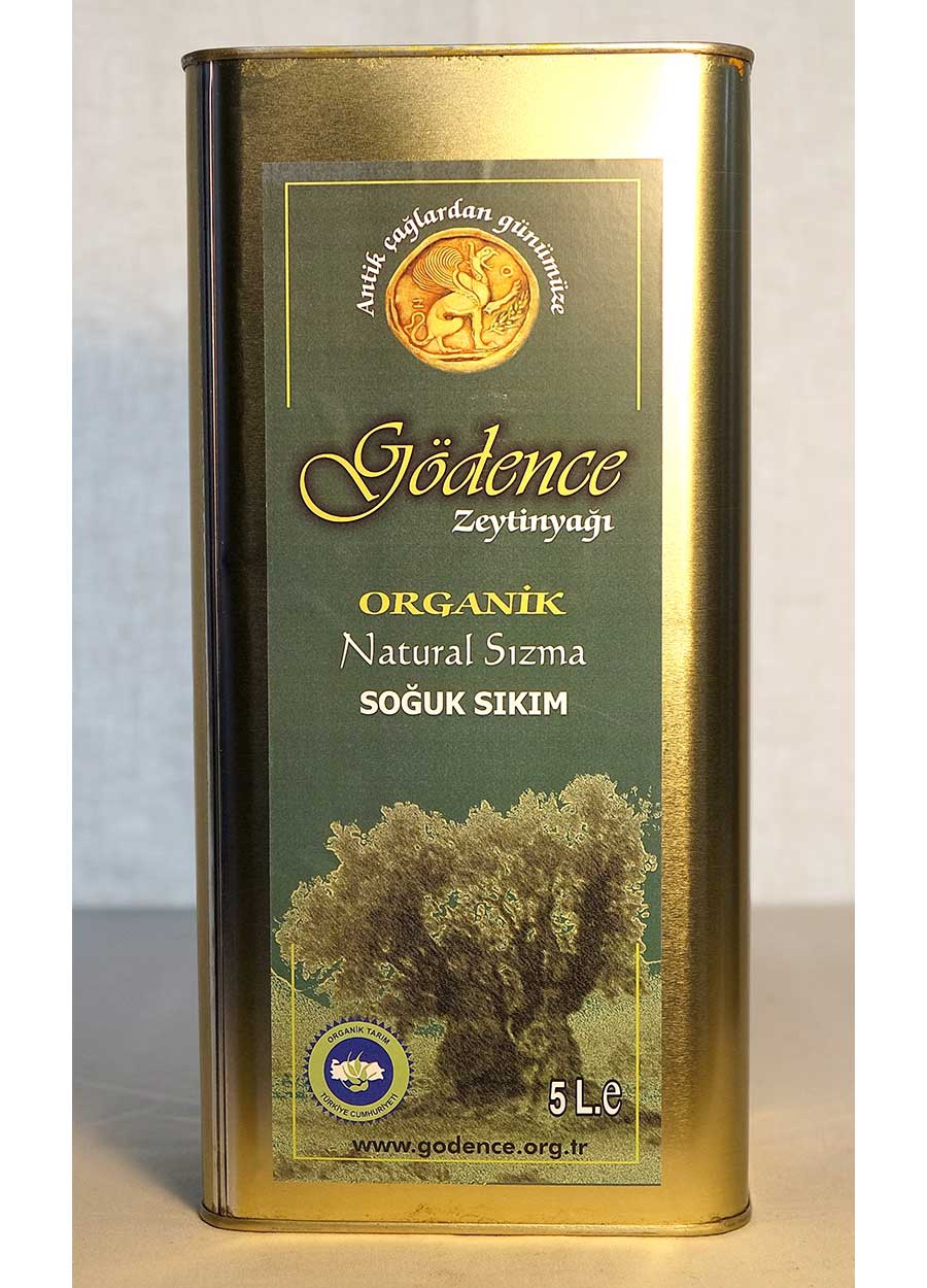 Gödence 93 Organik Natural Sızma Zeytinyağı Soğuk Sıkım 5Lt - Gödence Kooperatifi