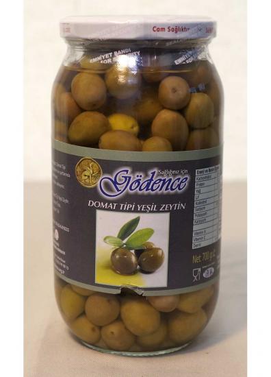 Domat Tipi Yeşil Zeytin 700 gr. - Gödence Kooperatifi 