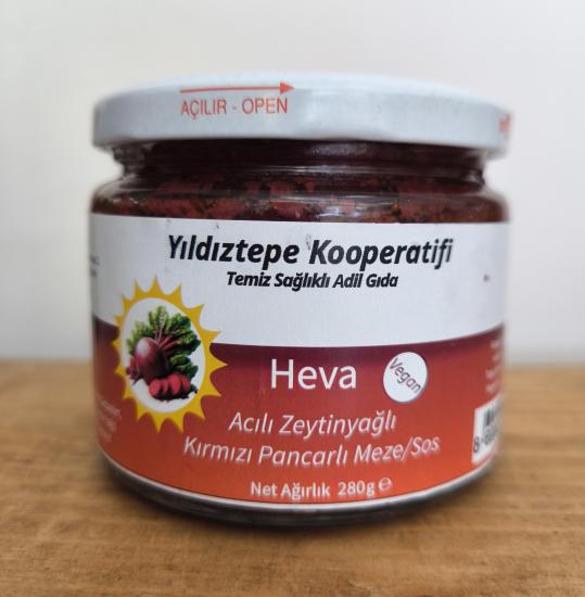 Heva Acılı Zeytinyağlı Kırmızı Pancarlı Meze/sos 280 gr - Eskişehir Yıldıztepe Koop.