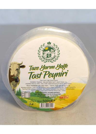 Tost Peyniri Taze Yarım Yağlı 500 gr - Gereli Kooperatifi