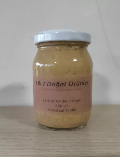 KATKISIZ FINDIK EZMESİ 200 gr-J&T DOĞAL ÜRÜNLER