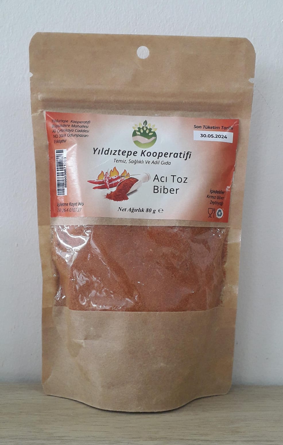 Acı Toz Biber 80 gr - Yıldıztepe Kooperatifi