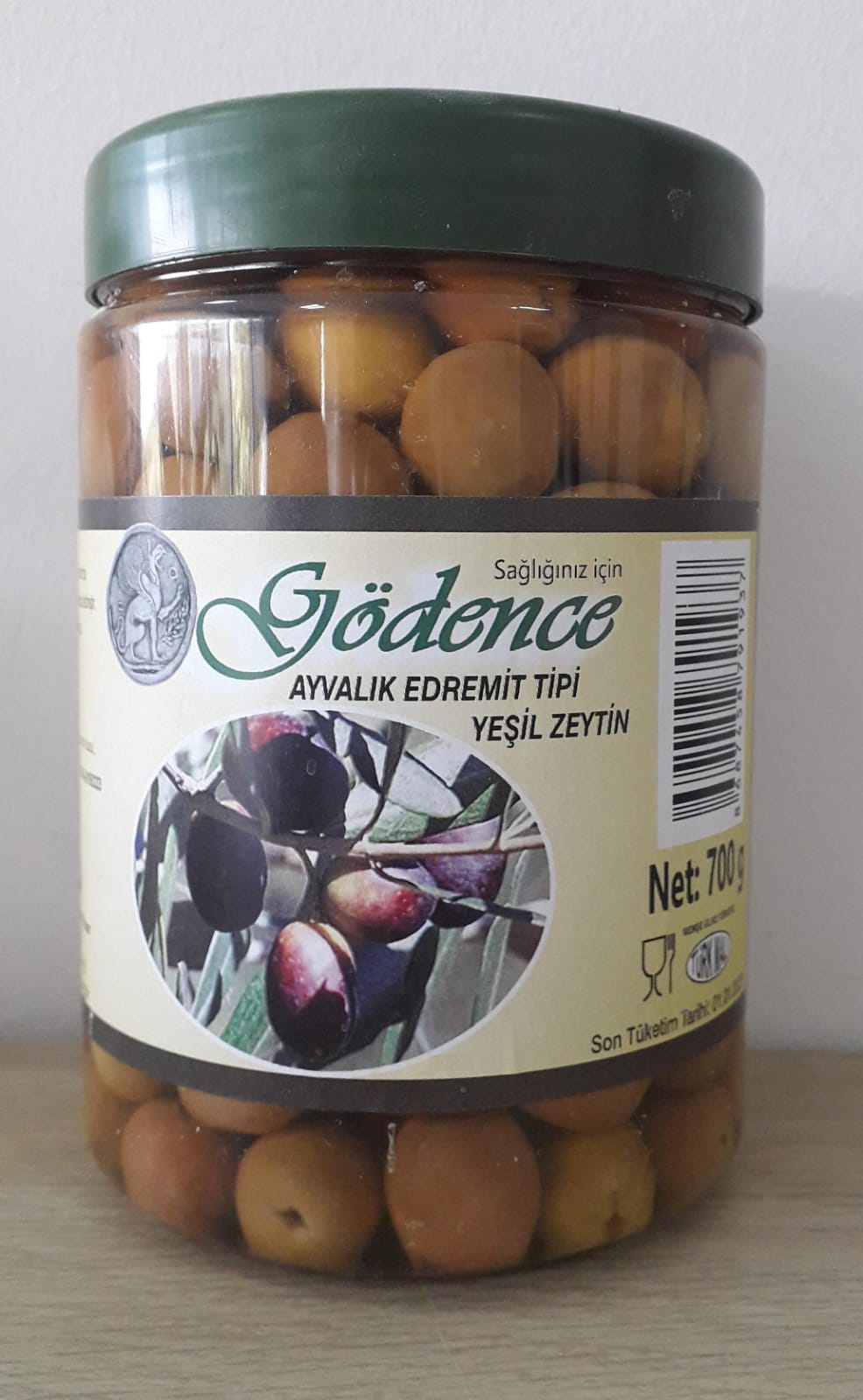 Ayvalık Edremit Yeşil Zeytin 700 gr. - Gödence Kooperatifi 